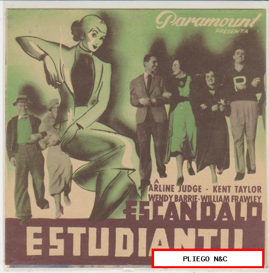 Escándalo Estudiantil. Doble de Paramount. Cinema Saló Jovellanos 1937