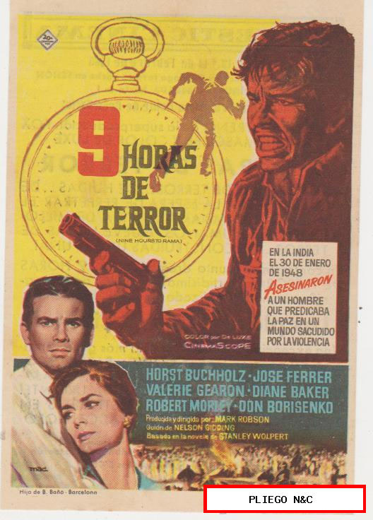9 Horas de Terror. Sencillo de 20Th Century Fox. Majestic Cinema 1965
