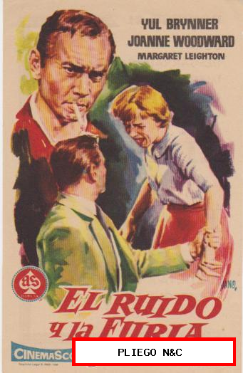 El Ruido y la Furia. Sencillo de As Films. Cine Villamarta-Jerez