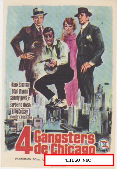 4 Gangsters de Chicago. Sencillo de Suevia films. cines Bohemio y Galileo. ¡IMPECABLE!