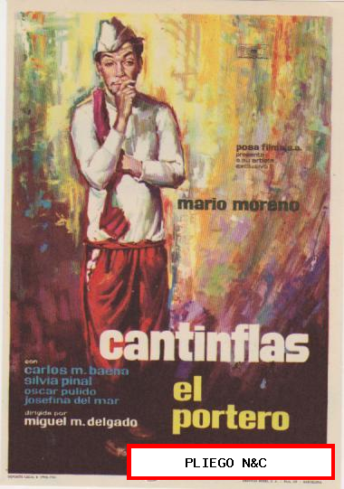 Cantinflas. El portero. Sencillo de Posa Films. ¡IMPECABLE!