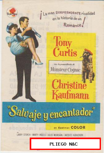 Salvaje y encantador. Sencillo de Rosa Films. Cine Capitol-Málaga 1967