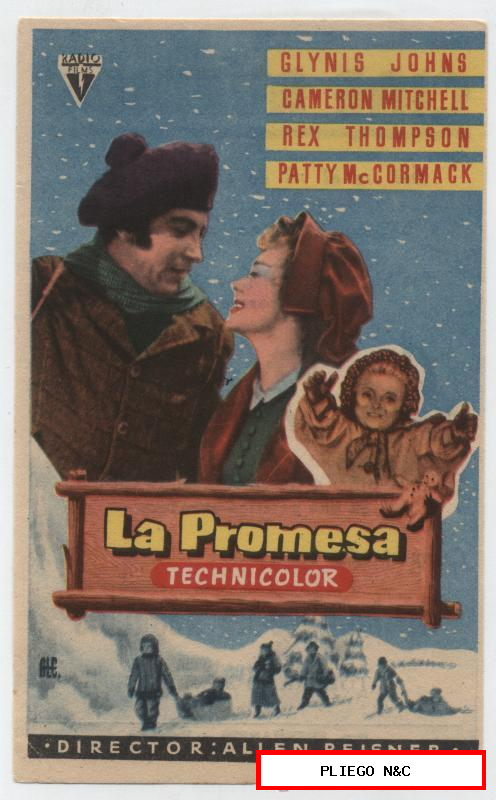 La Promesa. Sencillo de Radio Films. Cine Avenida-Valencia 1959