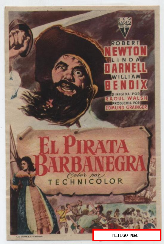 El Pirata Barbinegra. Sencillo de RKO Radio