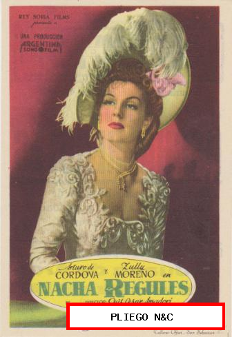 Nacha Regules. Sencillo de Rey Soria. Cine Mari-León 1951. ¡IMPECABLE!