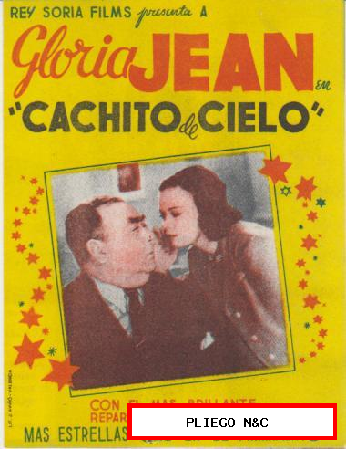 Cachito de cielo. Doble de Rey Soria. Cine Mari-León 1945. ¡IMPECABLE!