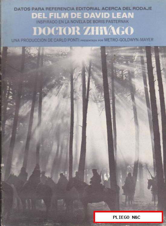 Doctor Zhivago. Guía de MGM. 24 páginas