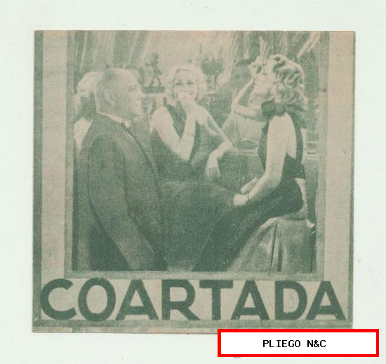 Coartada. Eeric Von Stroheim. interior rojo. Cine Municipal-Cádiz 1942