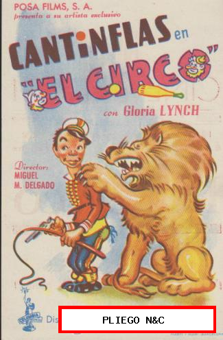 Cantinflas en El Circo. Sencillo de Columbia. Cine Mari-León 1950. ¡IMPECABLE!