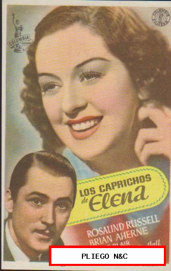 Los caprichos de Elena. Sencillo de Columbia. Cine Mari-León 1946