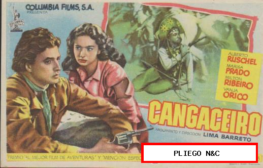 Cangaceiro. Sencillo de Columbia. Cine Morán-Ponferrada 1956. ¡IMPECABLE!