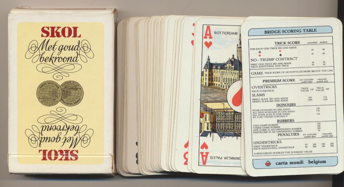 Baraja de Póker Skol. 56 cartas. Carta Mundi. Bélgica
