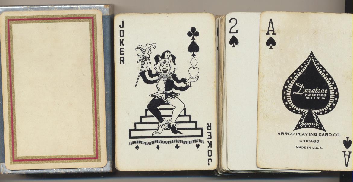 Baraja de Póker. 54 cartas. Duratone. Arco Playing Cards. Chicago