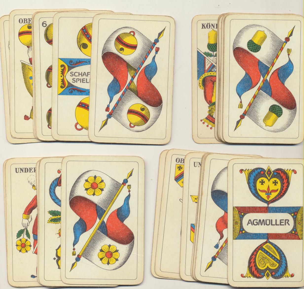 Baraja Schaffhauser Spielkarten. Baraja de 36 cartas Completa. AGMULLER. MUY DIFÍCIL