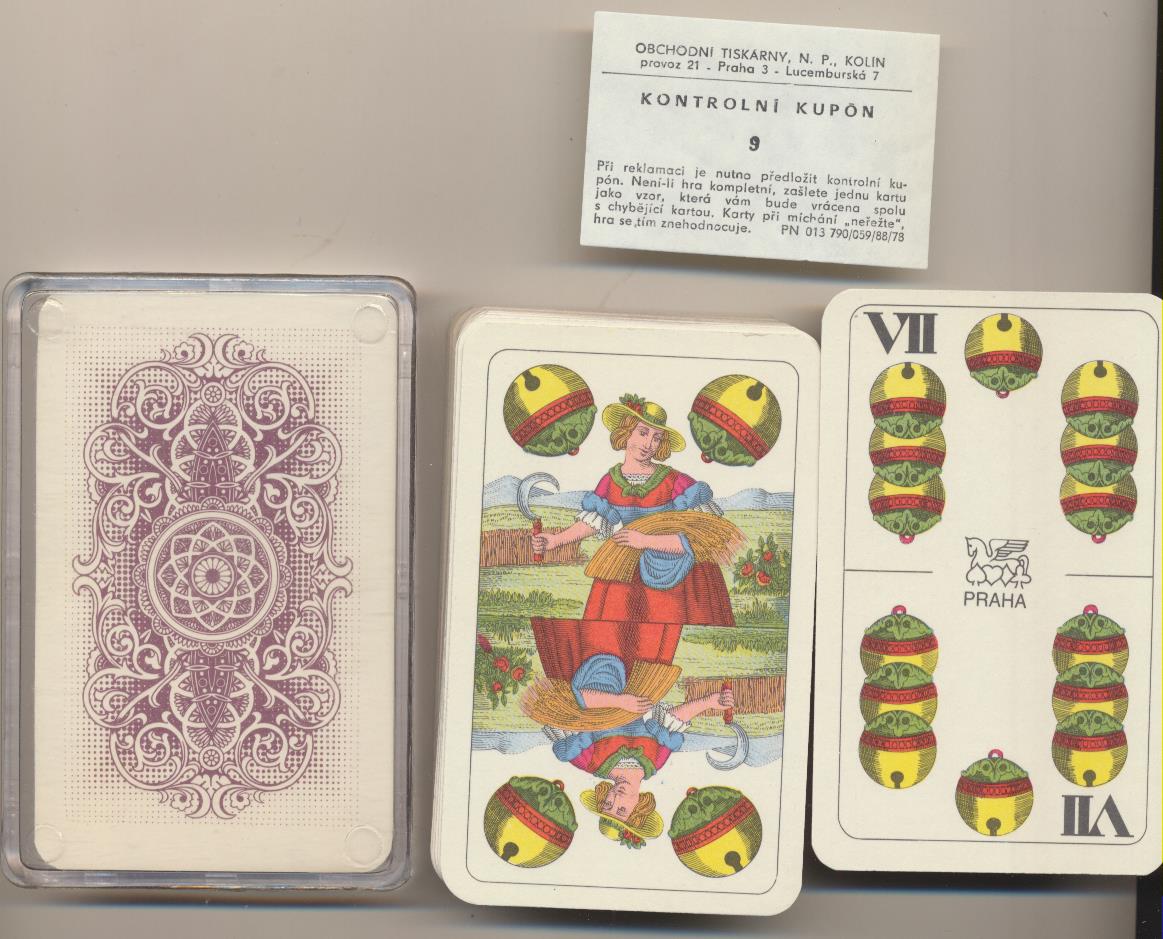 Baraja Praga de 32 cartas. Obchodni Tiskarny. 1978. SIN USAR