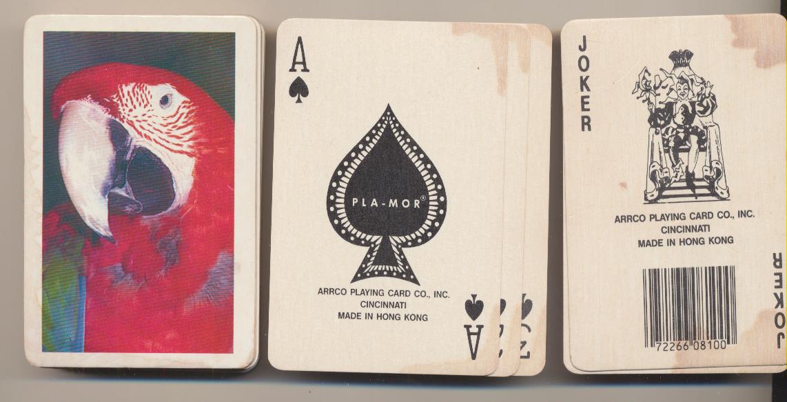 Baraja de Póker. 54 cartas. Pla. Mor. Arco Playin Cards. Cincinnati. Made in Hong Kong