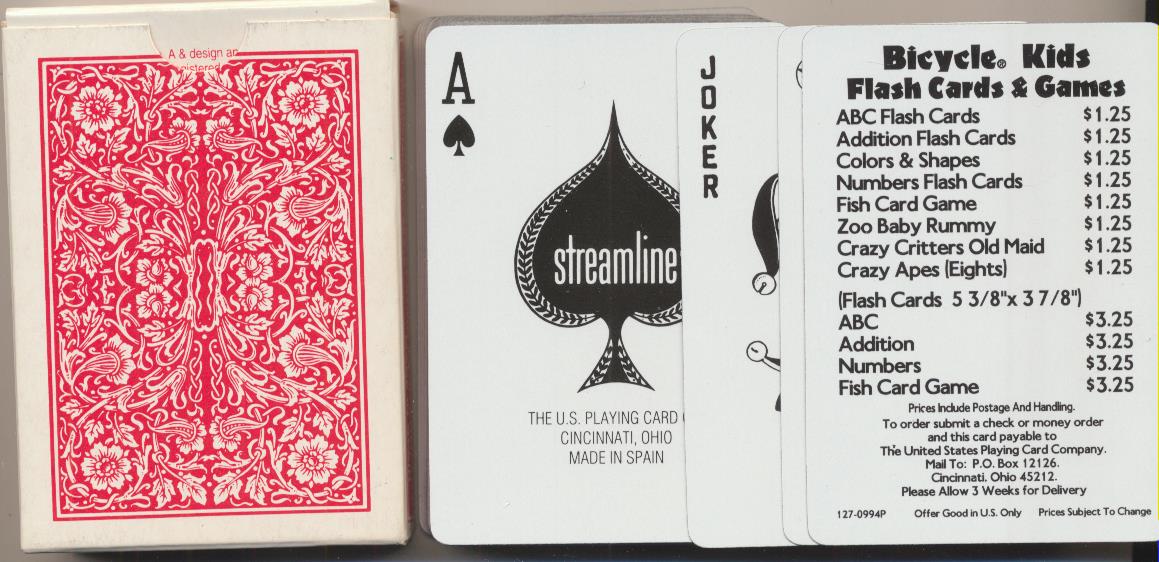 Baraja de Póker. 55 cartas. Streamline nº 1. Made in Spain sin usar