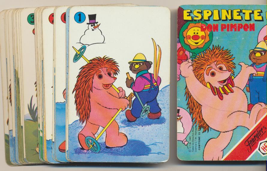 Baraja Juego de Espinete y Pimpón. 33 cartas. Fournier 1985
