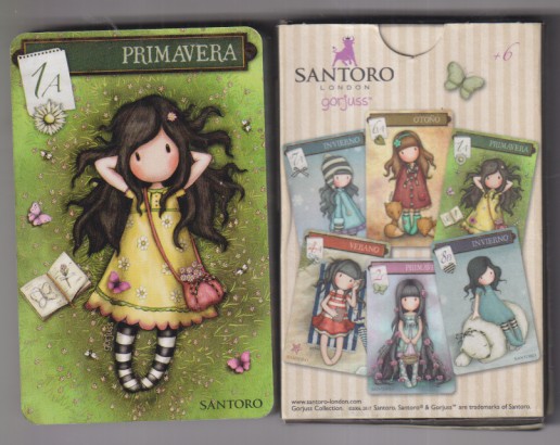 Juego de Naipes. Familias. 40 Cartas. Santoro, Gorjuss, London. Heraclio Fournier. Sin usar