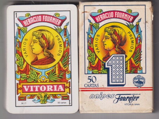 Baraja Española Fournier nº 1. 50 cartas. Sin usar