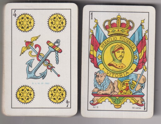 Baraja Española. Naipes Fournier nº 5. Año 1962. 50 Cartas