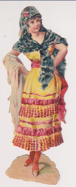Cromo Troquelado (12,5) Publicidad de Chocolates Matías López. Siglo XIX